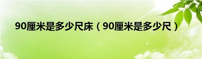 90厘米是多少尺床 90厘米是多少尺 齐聚生活网