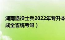 湖南退役士兵2022年专升本政策（2022年湖南专升本会改成全省统考吗）