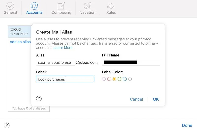 如何使用 iCloud  电子邮件地址别名收发邮件？