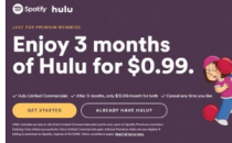 Spotify和Hulu合作提供每月12.99美元的捆绑服务