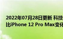 2022年07月28日更新 科技快讯：iPhone 13 Pro Max对比iPhone 12 Pro Max变化太大了