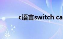 c语言switch case语句分段函数