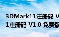 3DMark11注册码 V1.0 免费版（3DMark11注册码 V1.0 免费版怎么用）