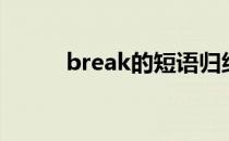break的短语归纳（break短语）
