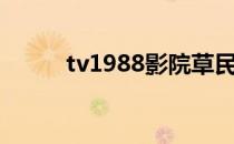tv1988影院草民电影（tv1988）