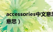 accessories中文意思（accessories是什么意思）