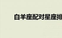 白羊座配对星座排名（白羊座配对）