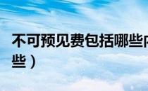 不可预见费包括哪些内容（不可预见费包括哪些）