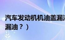 汽车发动机机油盖漏油（为什么汽车发动机会漏油？）