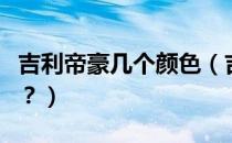 吉利帝豪几个颜色（吉利轿车帝豪有哪些颜色？）
