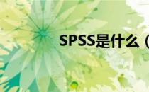 SPSS是什么（spss是什么）