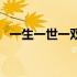 一生一世一双人的意思（一生一世一双人）