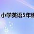 小学英语5年级上册电子书（小学英语5年级）