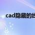 cad隐藏的线条怎么显示出来（cad隐藏）