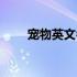 宠物英文名字大全（英语名字大全）