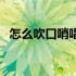 怎么吹口哨唱歌不用手（怎么吹口哨唱歌）