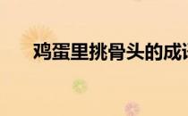 鸡蛋里挑骨头的成语（鸡蛋里挑骨头）