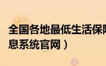 全国各地最低生活保障（全国最低生活保障信息系统官网）